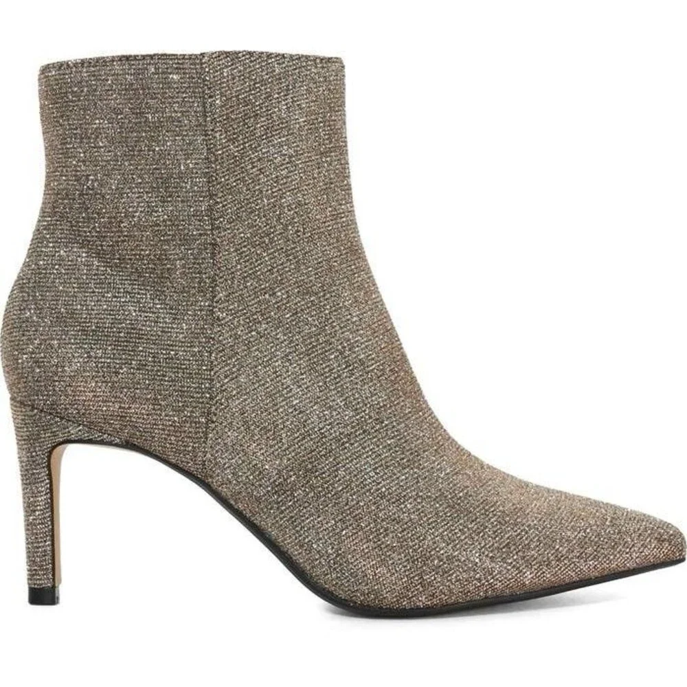 Eloquii silver platinum bling sparkly glitter Chelsea Ankle boots size 9 WIDE - Picture 6 of 15